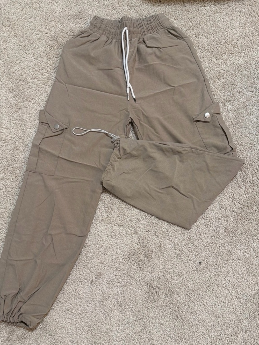 SHEIN Olive Taupe Cargo Jogger Pants